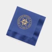 Bar mitswa Ster van David monogram initiaal Folie Servetten (Links)