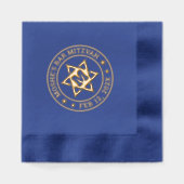 Bar mitswa Ster van David monogram initiaal Folie Servetten (Voorkant)