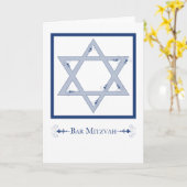 bar mitswa (ster van de elegantie van David) Kaart (Gele Bloem)