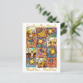 Bar Mitswa: Sterrennacht Israel Dank U Briefkaart (Staand voorkant)