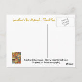 Bar Mitswa: Sterrennacht Israel Dank U Briefkaart (Achterkant)