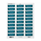 Bar Mitswa Turquoise Ombre Agate Retouradres Etiket (Full Sheet)