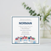 Bar Mitswa uitnodiging Artistieke Klaagmuur (Staand voorkant)