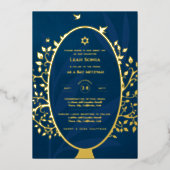 Bar Mitswa uitnodiging ECHT FOLIE Boom des Levens  (Voorkant)