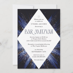 Bar Mitswa uitnodiging Elegante Geometrisch