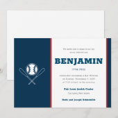 Bar Mitswa Uitnodiging Laten we honkbal spelen (Voorkant / Achterkant)