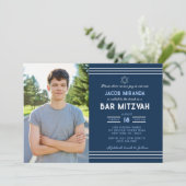 Bar Mitswa uitnodiging met foto (Staand voorkant)