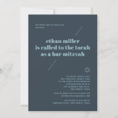 Bar Mitswa uitnodiging modern minimalistisch (Voorkant)