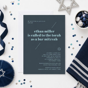 Bar Mitswa uitnodiging modern minimalistisch