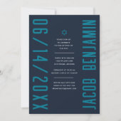 Bar Mitswa uitnodiging modern minimalistisch (Voorkant)