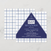 Bar Mitswa uitnodiging moderne geometrische (Voorkant / Achterkant)