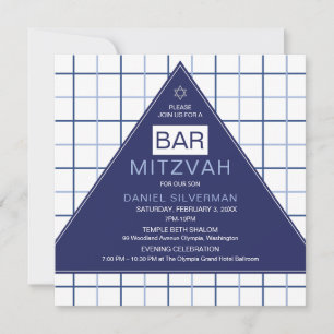 Bar Mitswa uitnodiging moderne geometrische