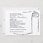 Bar Mitswa Uitnodiging Torah Scroll (Voorkant)