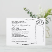 Bar Mitswa Uitnodiging Torah Scroll (Staand voorkant)