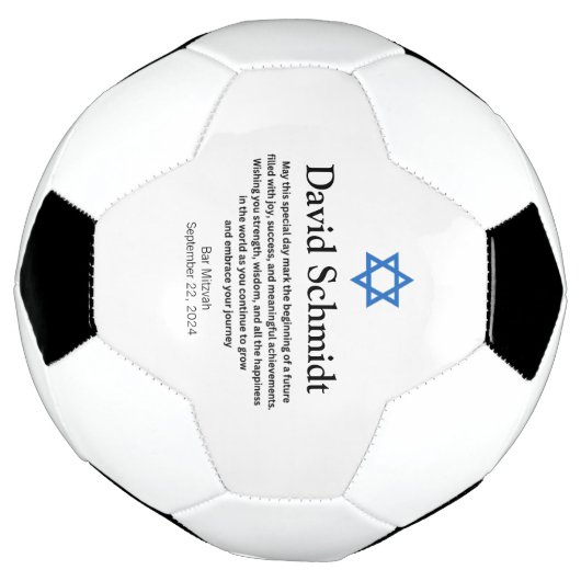 Bar Mitswa Voetbal cadeaus voor jongens (Gedraaid)