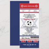 Bar Mitswa Voetbal Uitnodiging (Voorkant / Achterkant)