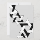 Bar Mitswa Zilver Zwart Witte Ster van David Kaart (Achterkant)