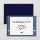 Bar Mitzvah - aangepaste accommodatiekaarten Informatiekaartje (Voorkant / Achterkant)