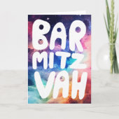 BAR MITZVAH Aanpasbare Regenboog Melkweg Strakke f Kaart (Voorkant)