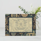 Bar Mitzvah Abstracte achtergrond ontwerp blauw be Kaart (Staand voorkant)