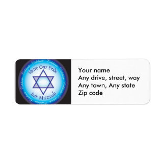 Bar Mitzvah Adres retour label