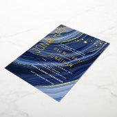Bar Mitzvah Agate Marble REAL GOLD Foil Invitation Folie Uitnodiging (Gedraaid)