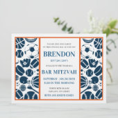 Bar Mitzvah All Sports Theme Bar Mitzvah Uitnodige Kaart (Staand voorkant)