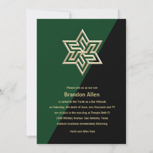 Bar Mitzvah Alle kleuren met de Gold Star van Davi Kaart