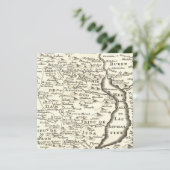 Bar Mitzvah Antiek Kaart, stammen van Israël Save The Date (Staand voorkant)