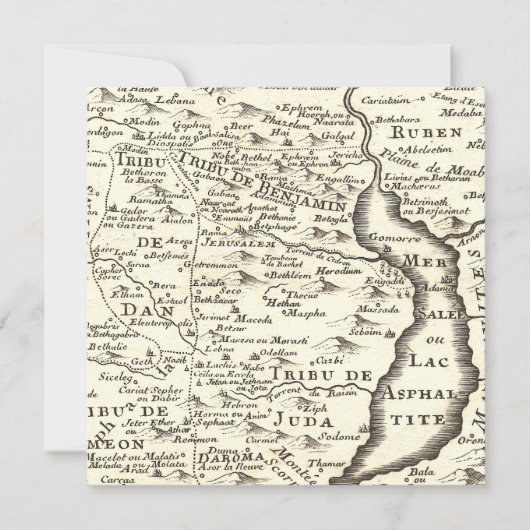 Bar Mitzvah Antiek Kaart, stammen van Israël Save The Date (Voorkant)