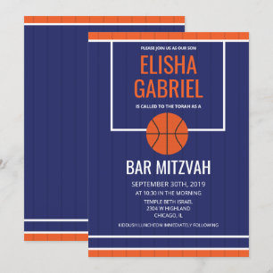 Bar Mitzvah  Basketball Uitnodiging