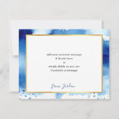 BAR MITZVAH bedankt gouden ster blauw waterverf (Achterkant)