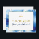 BAR MITZVAH bedankt gouden ster blauw waterverf<br><div class="desc">door kat massard >> kat@simplysweetPAPERIE.com <<<<< Een eenvoudige, stijlvolle manier om te zeggen bedankt aan uw gast voor het bijwonen van de BAR MITZVAH Setup van uw kind als sjabloon is het eenvoudig voor u om uw eigen details toe te voegen, of de aanpassingsknoop te drukken en u kunt tekst,...</div>