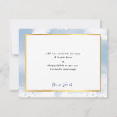 BAR MITZVAH bedankt gouden ster blauw waterverf (Achterkant)