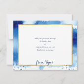 BAR MITZVAH bedankt gouden ster blauw waterverf (Achterkant)