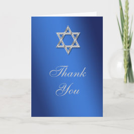 Bar mitzvah bedankt je blauwe zilver