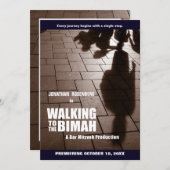 Bar Mitzvah Bimah Movie Invitation Kaart (Voorkant / Achterkant)