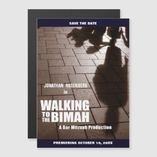 Bar Mitzvah Bimah Movie Save the Date Magnetische Uitnodiging