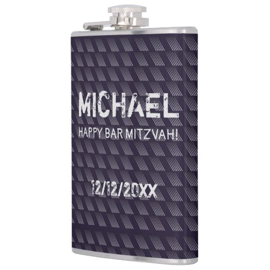 Bar Mitzvah Birthday Modern Pattern Heupfles (Links)