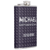 Bar Mitzvah Birthday Modern Pattern Heupfles (Rechts)