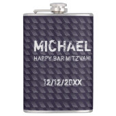 Bar Mitzvah Birthday Modern Pattern Heupfles (Voorkant)