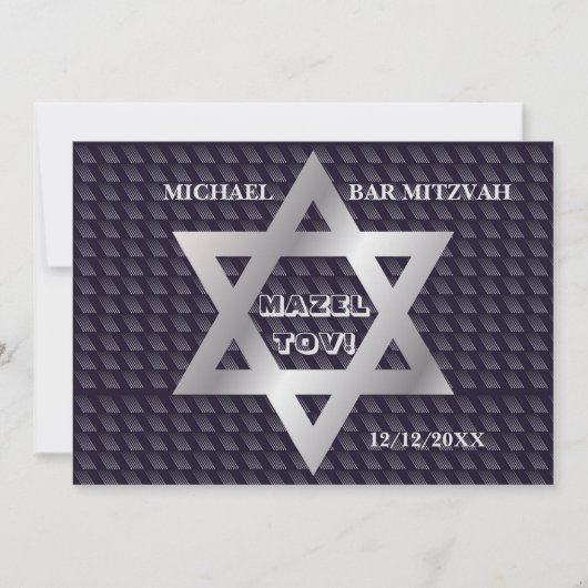 Bar Mitzvah Birthday Modern Pattern Kaart (Voorkant)