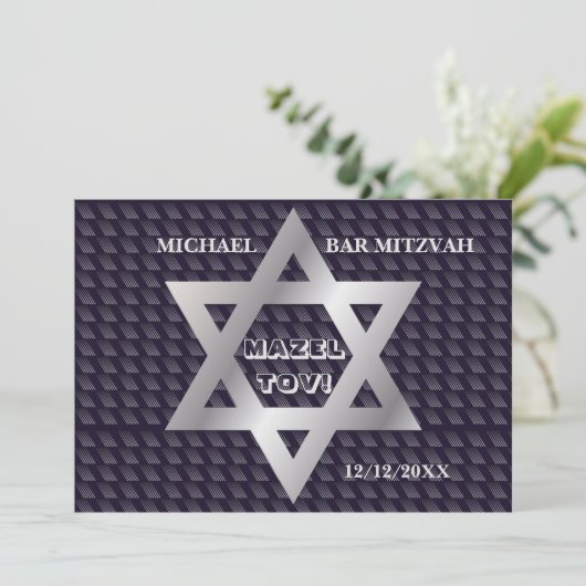 Bar Mitzvah Birthday Modern Pattern Kaart (Staand voorkant)