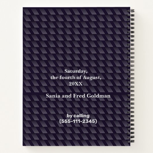 Bar Mitzvah Birthday Modern Pattern Notitieboek (Achterkant)