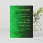 Bar Mitzvah Black en Green Waves Kaart (Staand voorkant)