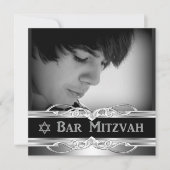 Bar Mitzvah Black Silver Metal Man 2 Kaart (Voorkant)