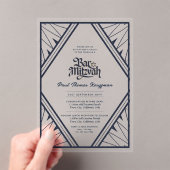 BAR MITZVAH Blauw Goud Duidelijke Luxe Minimalist Acryl Uitnodigingen (Insitu (Draagbaar))