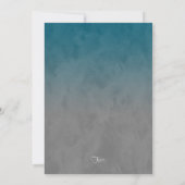 Bar Mitzvah Blauwgroen Blue Star van David Ombre Kaart (Achterkant)