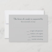 Bar Mitzvah Blauwgroen en Silver Stripe Star van D RSVP Kaartje (Achterkant)