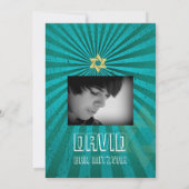 Bar Mitzvah/blauwgroen/goud Kaart (Achterkant)